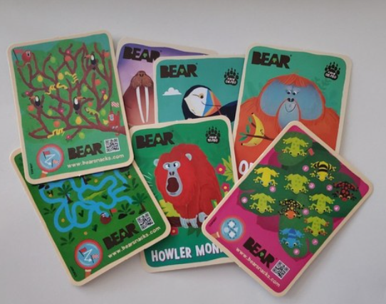 Bear Fruit Rolls - Apple 20g packet - Pink Dahlia
