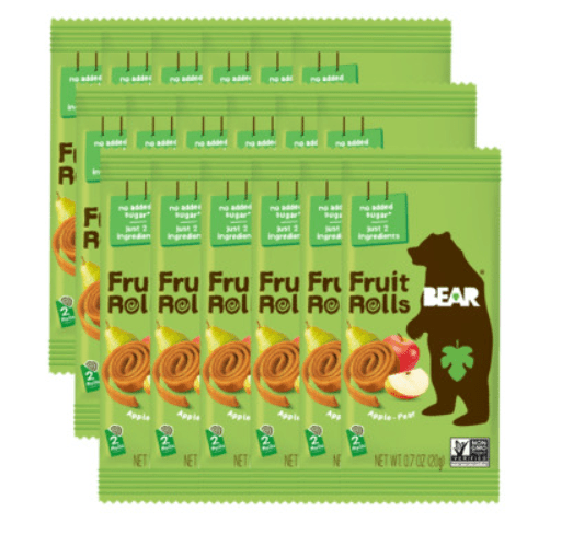 Bear Fruit Rolls - Apple (Pack of 18) - Pink Dahlia