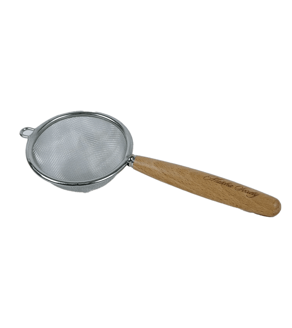 Stainless Wooden Sieve - Pink Dahlia