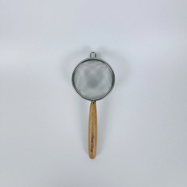 Stainless Wooden Sieve - Pink Dahlia
