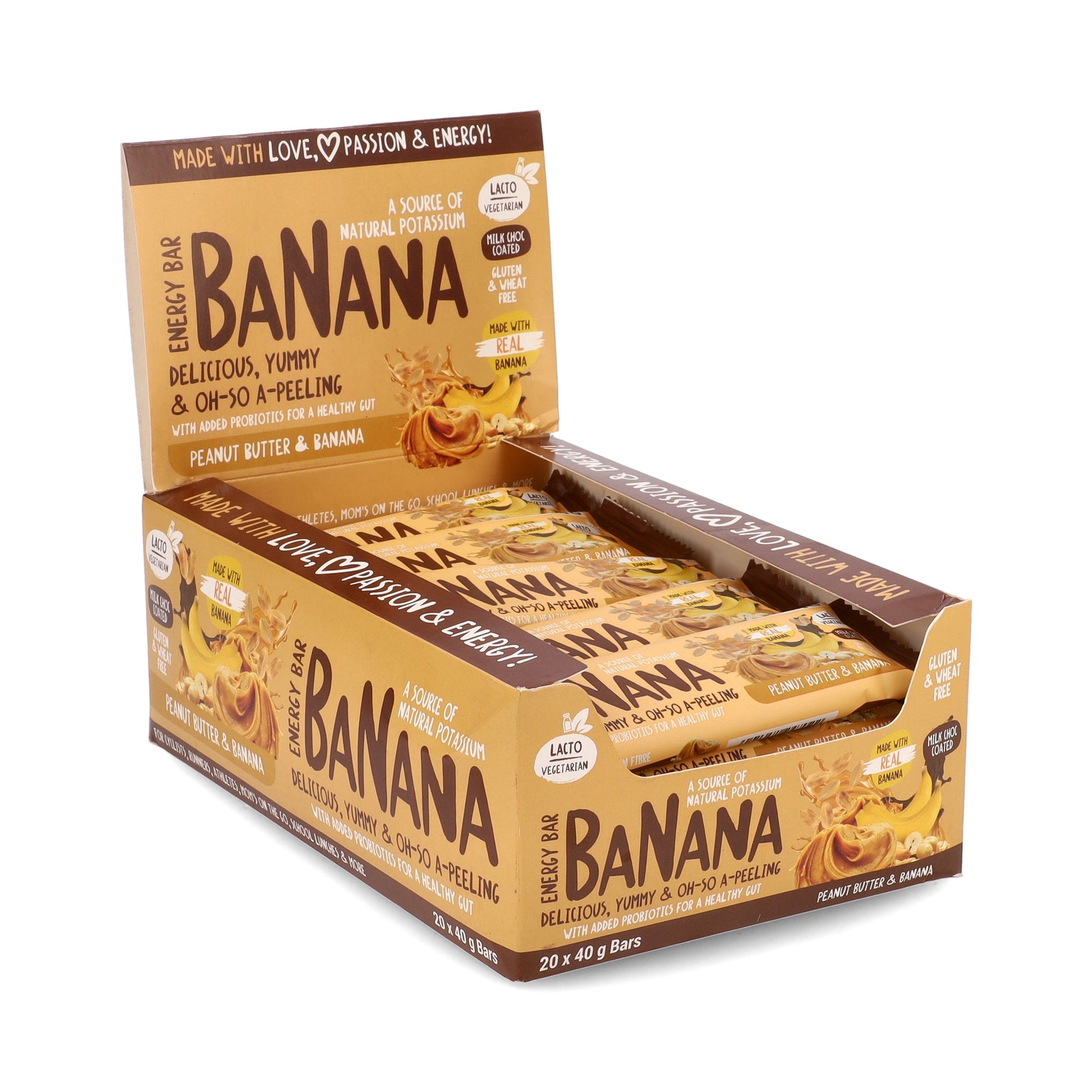 Banana Energy Bars - Peanut Butter & Banana - Pink Dahlia