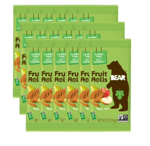 Bear Fruit Rolls - Apple (Pack of 18) - Pink Dahlia