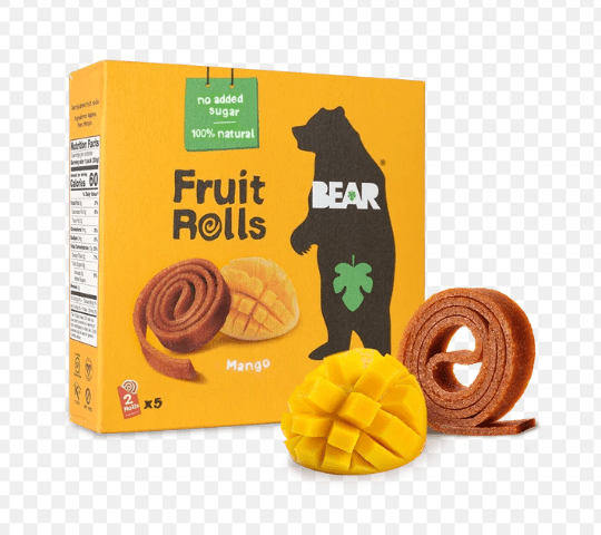 Bear Fruit Rolls - Mango (box of 18 x 20g packets) - Pink Dahlia