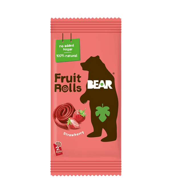 Bear Fruit Rolls - Strawberry 20g packet - Pink Dahlia