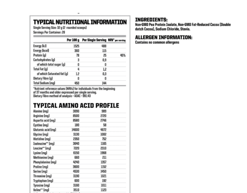 Nutritech 100% Vegan Protein Naturally Unflavoured - 908g - Pink Dahlia