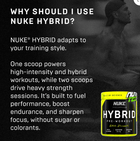 Nutritech Hybrid Pre-Workout 30 servings - Pink Dahlia